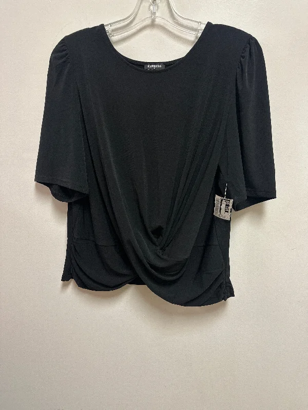 Top Short Sleeve By Express In Black, Size: Xl