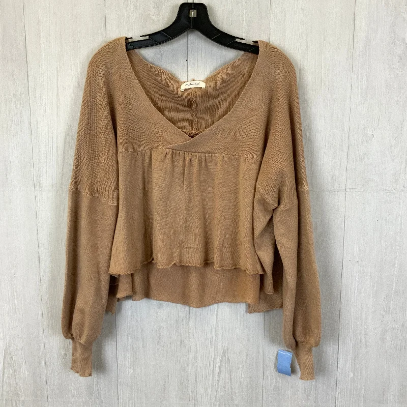 Top Long Sleeve By Mustard Seed In Blush, Size: M