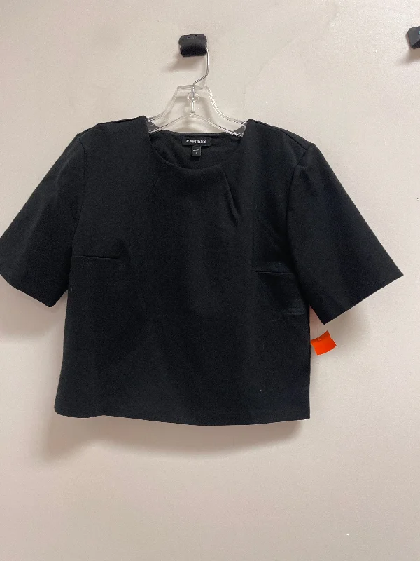 Top Short Sleeve By Express In Black, Size: S