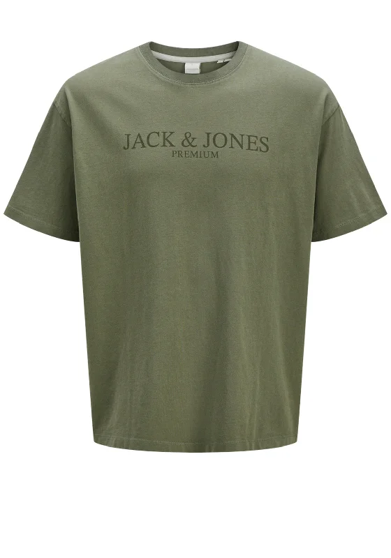 Jack & Jones Luca T-Shirt, Tea Leaf Green Hip Men's Retro