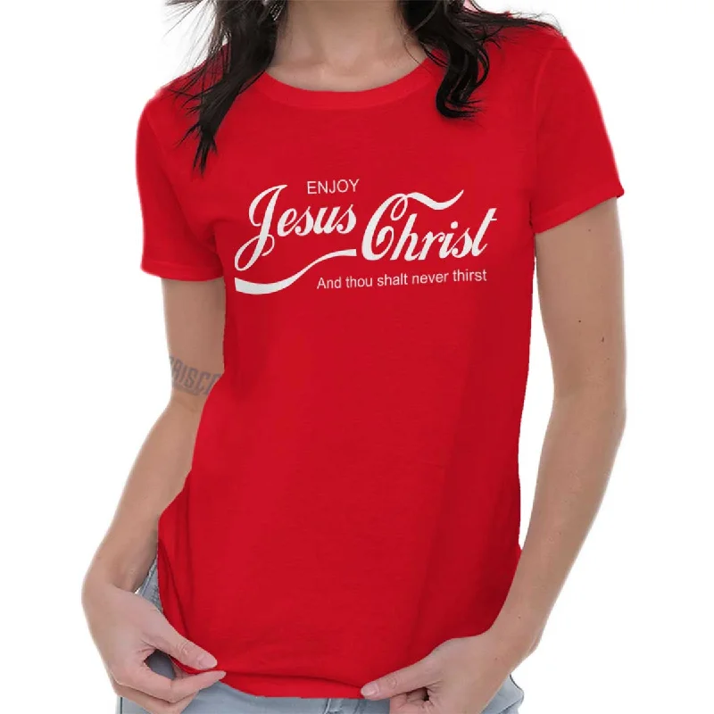 Enjoy Jesus Christ Ladies T Shirt Unique Men's Upcycled