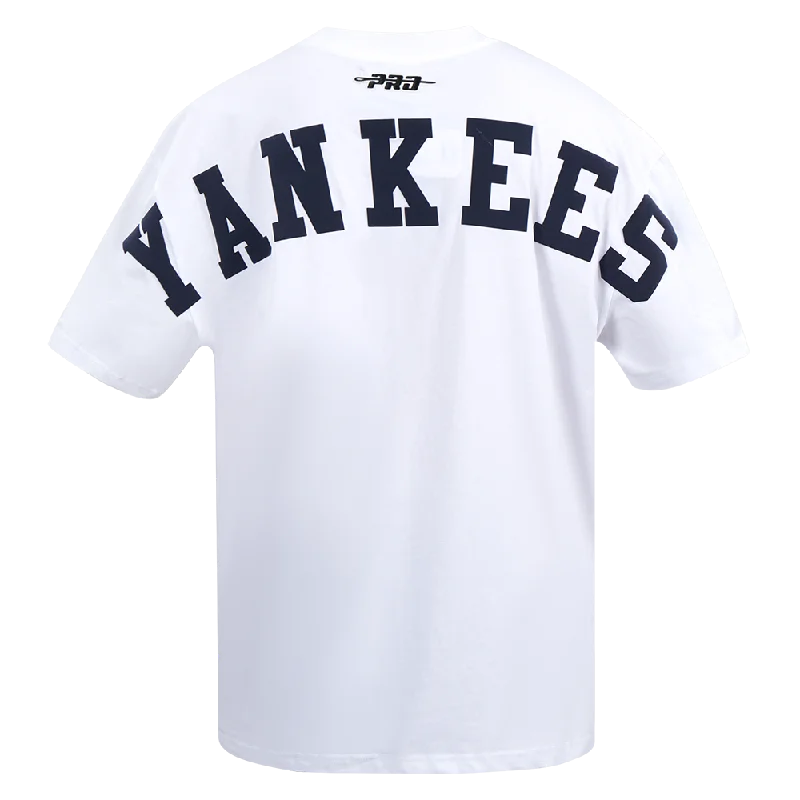 MLB NEW YORK YANKEES WINGSPAN MEN'S COTTON JERSEY DROP SHOULDER TOP(WHITE) Dynamic Men's Moto