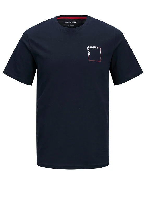 Jack & Jones Verner T-Shirt, Navy Polished Men's Silk