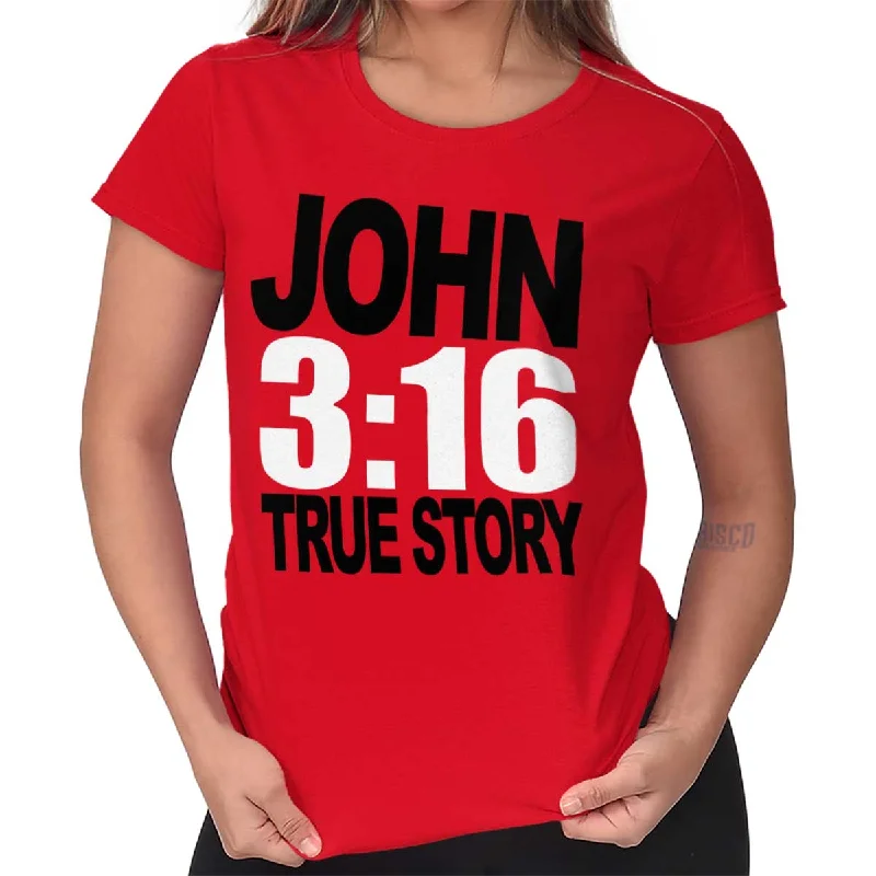 John 3:16 Ladies T Shirt Luxurious Men's High