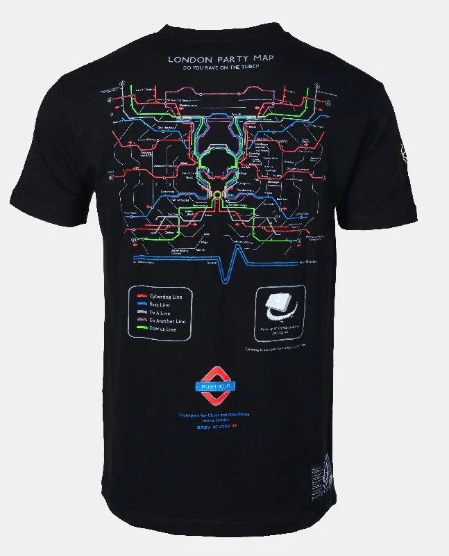 PARTY MAP T-SHIRT MENS BLACK Bold Men's Statement