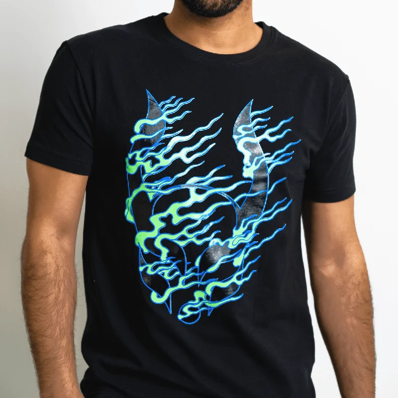 DRAGONITE T-SHIRT MENS BLACK Cool Men's Distressed