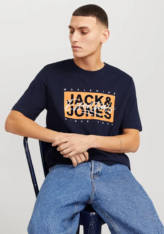 Jack & Jones Colton T-Shirt, Navy Earthy Men's Sustainable 