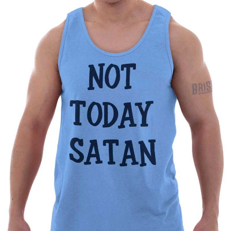 Not Today Satan Tank Top Sleek Men's Metallic