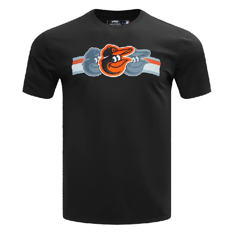 MLB BALTIMORE ORIOLES RETRO STRIPER MEN'S SJ TOP (BLACK) Masculine Men's Thick