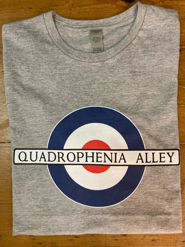 Quadrophenia Alley Men's Exclusive Mod Target Print T-Shirt Grey Refined Men's Classic 