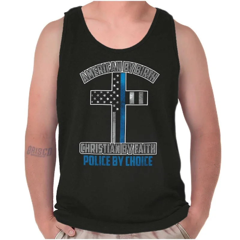 Christian Police Tank Top Preppy Men's College