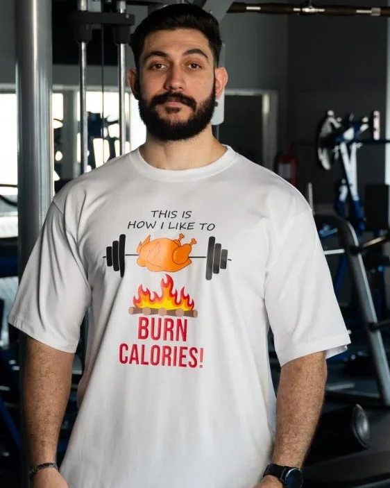 White Burn Calories T-Shirt Street