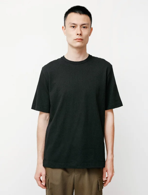 Loopwheel S/S Tee Black Organic