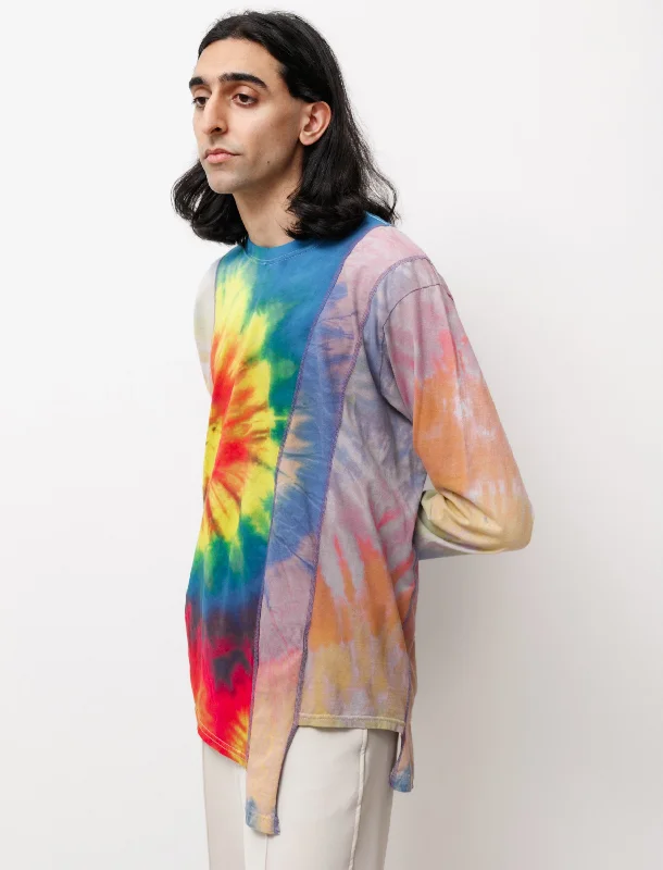 Rebuild by Needles 5 Cuts Tie Dye LS Stylish Men's Neon