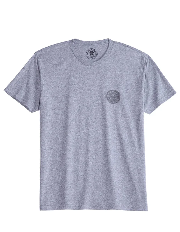 Tin Haul Mens Company Circle Grey Poly/Cotton S/S T-Shirt Practical Men's Quick