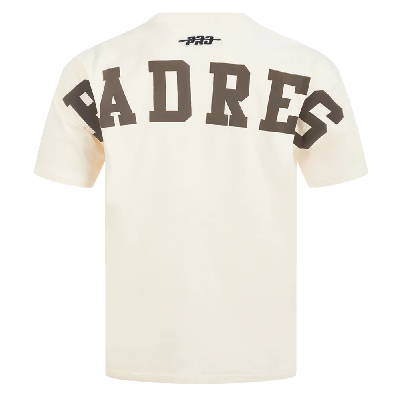 MLB SAN DIEGO PADRES WINGSPAN MEN'S COTTON JERSEY DROP SHOULDER TOP(EGGSHELL) Classic Men's Pin