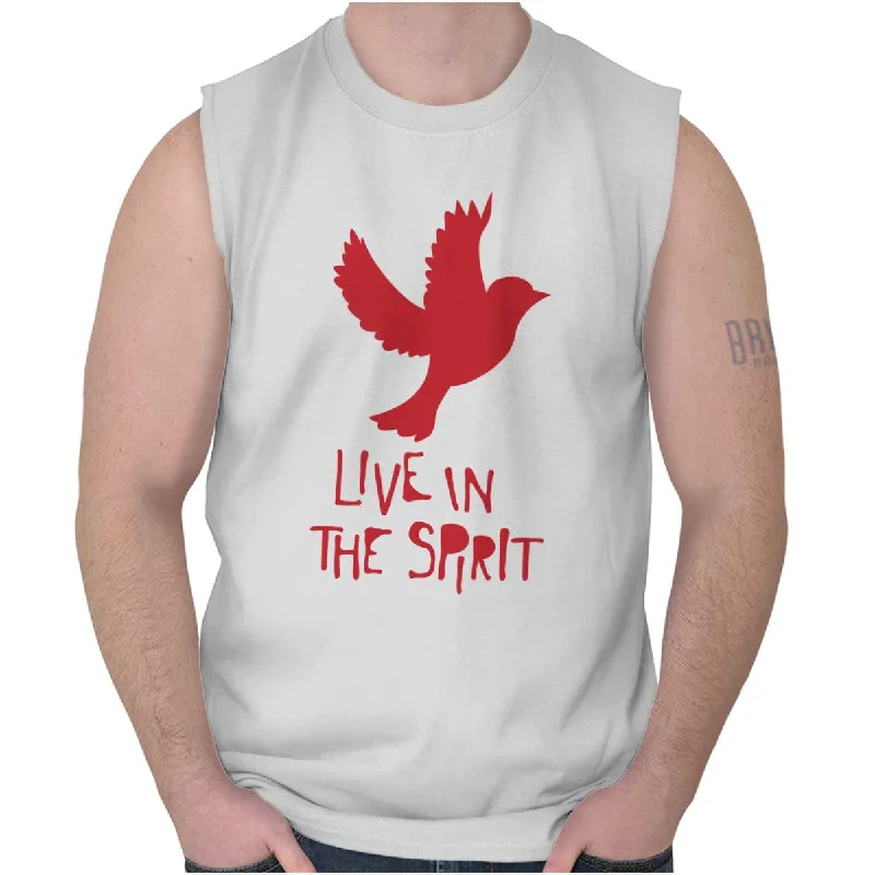 Live In Spirit Sleeveless T-Shirt Monochromatic Office Style