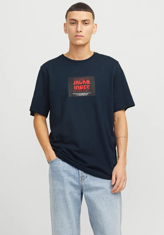 Jack & Jones Hudson T-Shirt, Navy Minimalist Men's Casual 