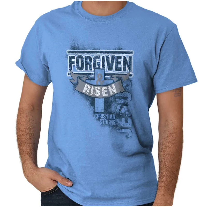 Forgiven and Risen T Shirt Trendy Men's Scandinavian