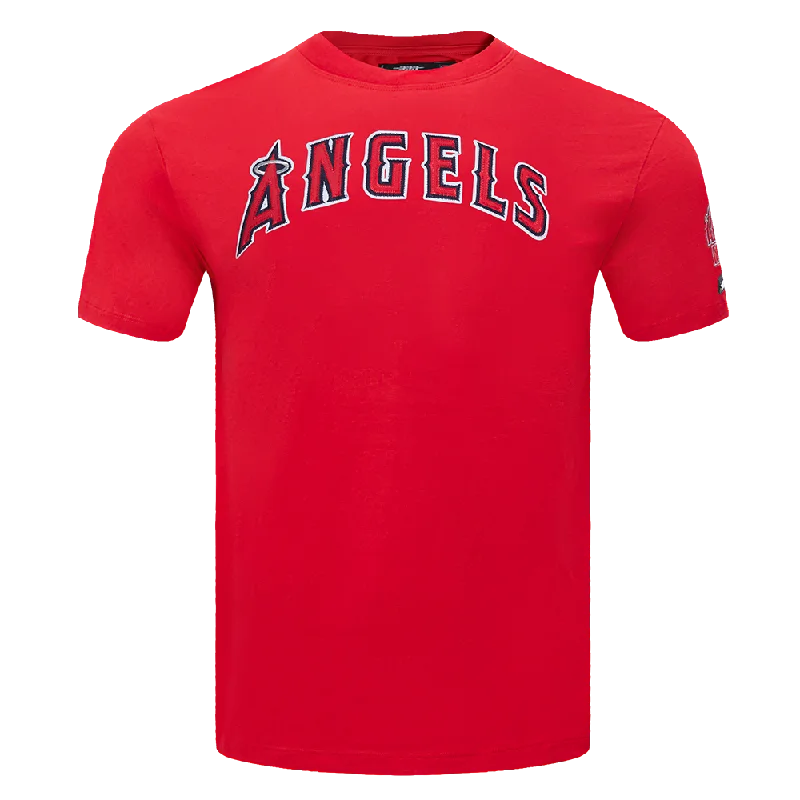 MLB LOS ANGELES ANGELS TACKLE TWILL MEN'S SJ TOP (RED) Sleek Men's Contemporary 