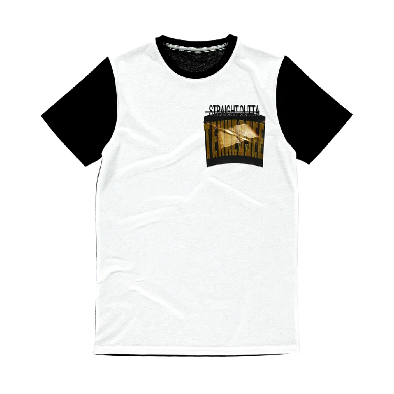 Straight Outta Tennessee 01 Designer Vanilla Classic Unisex Sublimation Panel T-shirt Laid