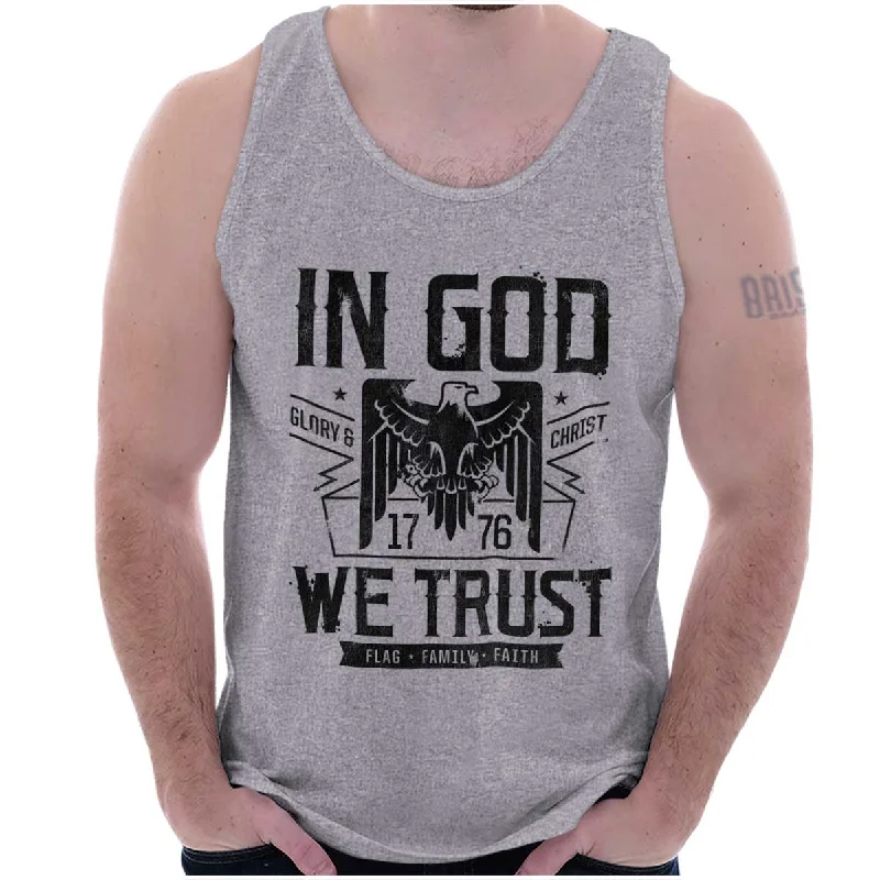 In God We Trust Tank Top Polished Men's Silk