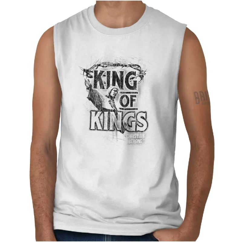 King of Kings Sleeveless T-Shirt Monochromatic Office Style