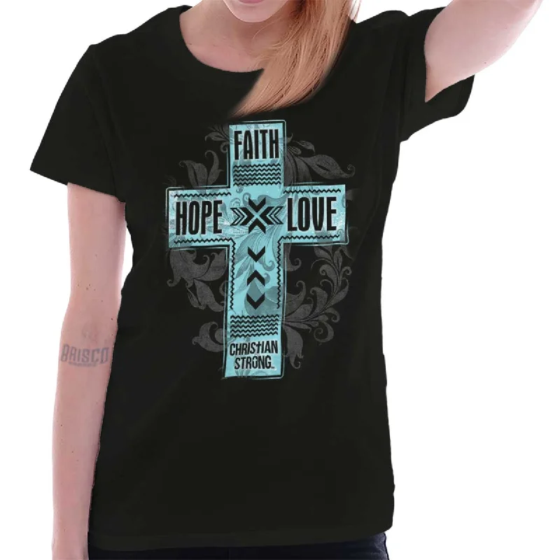 Faith Hope Love Ladies T Shirt Artistic Men's Avant