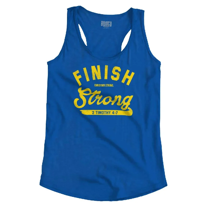 Finish Strong Scripture Racerback Refined Men's Hand