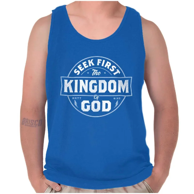 Seek First the Kingdom Tank Top Modern Men's Geometric