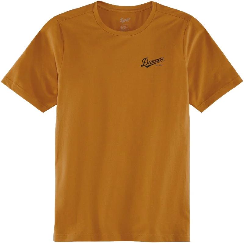 Danner Mens 1932 Tee Mustard 100% Cotton S/S T-Shirt Sporty Men's Athleisure 