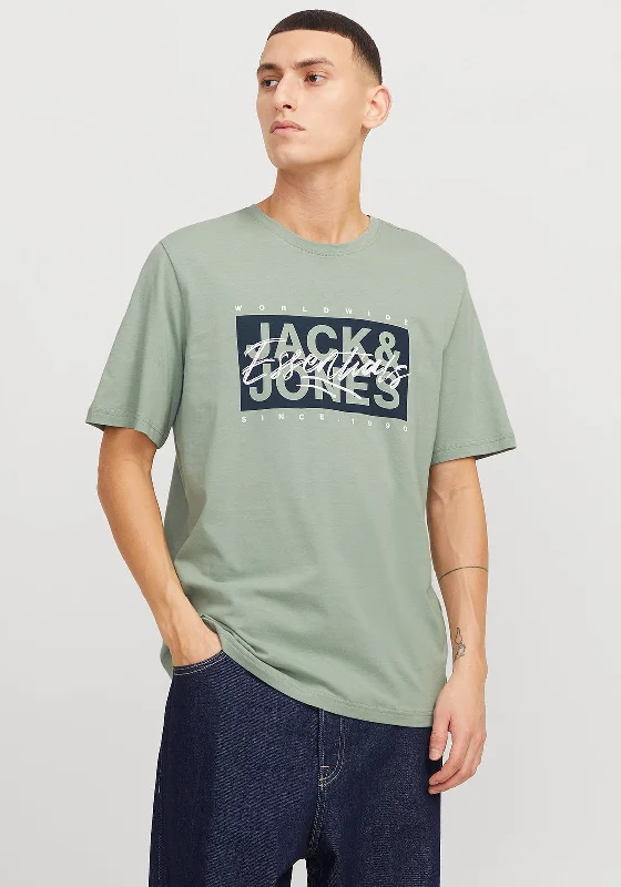 Jack & Jones Colton T-Shirt, Iceberg Green Earthy Men's Hemp