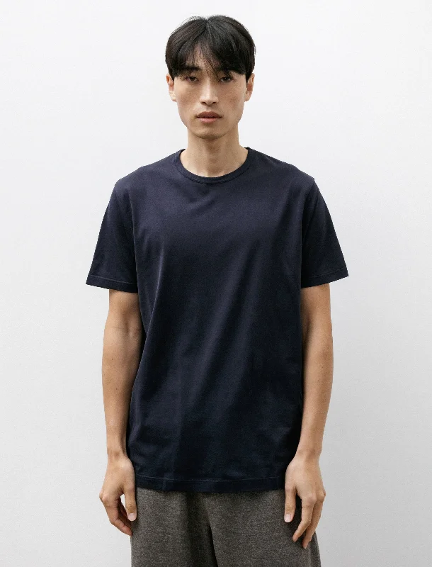 SS Crew Neck Classic T-Shirt Navy Casual Men's Japanese 