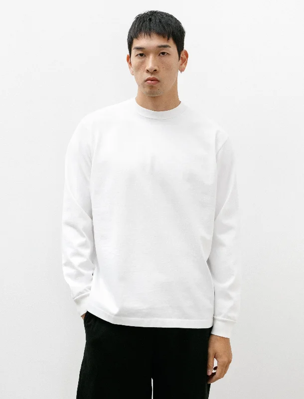 Rugby T-Shirt LS White Sophisticated Men's 