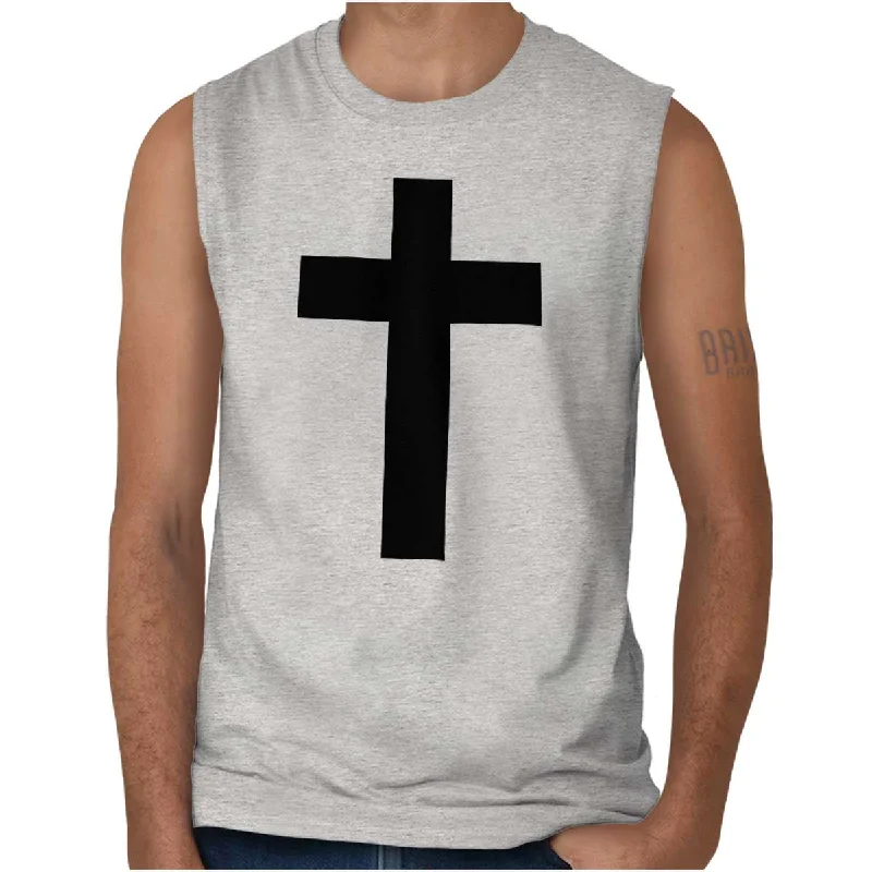 Cross Sleeveless T-Shirt Sophisticated Men's French