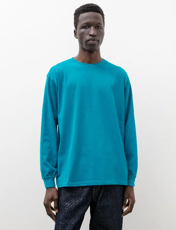 Luster Plaiting L/S Tee Teal Green Beach