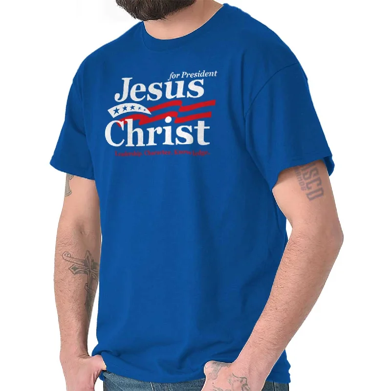 Jesus Christ President T Shirt Cool Men's Distressed