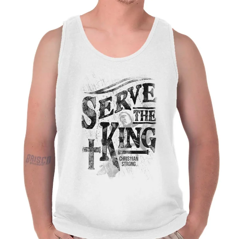 Serve The King Jesus Christ Tank Top Earthy Men's Hemp