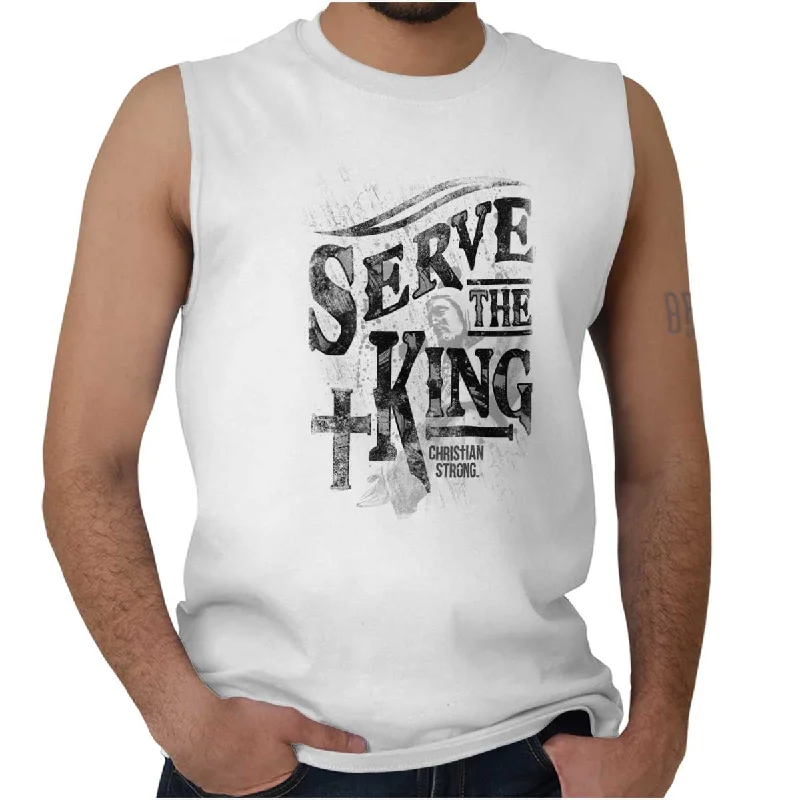 Serve The King Jesus Christ Sleeveless T-Shirt Organic