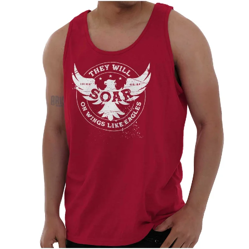 On Eagles Wings Tank Top Masculine Men's Thick