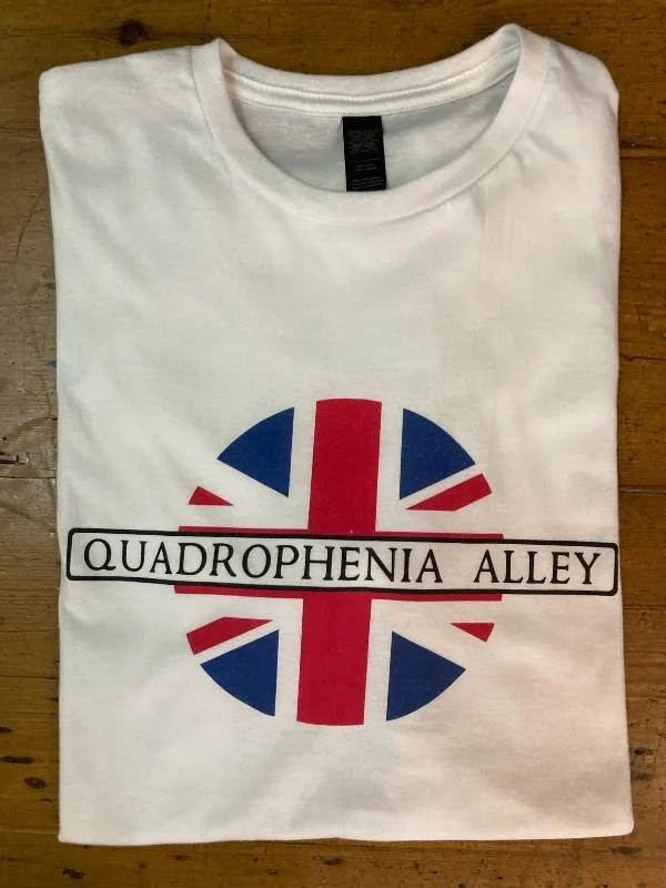 Quadrophenia Alley Men's Exclusive Union Jack Target Print T-Shirt White Cool Men's Skate