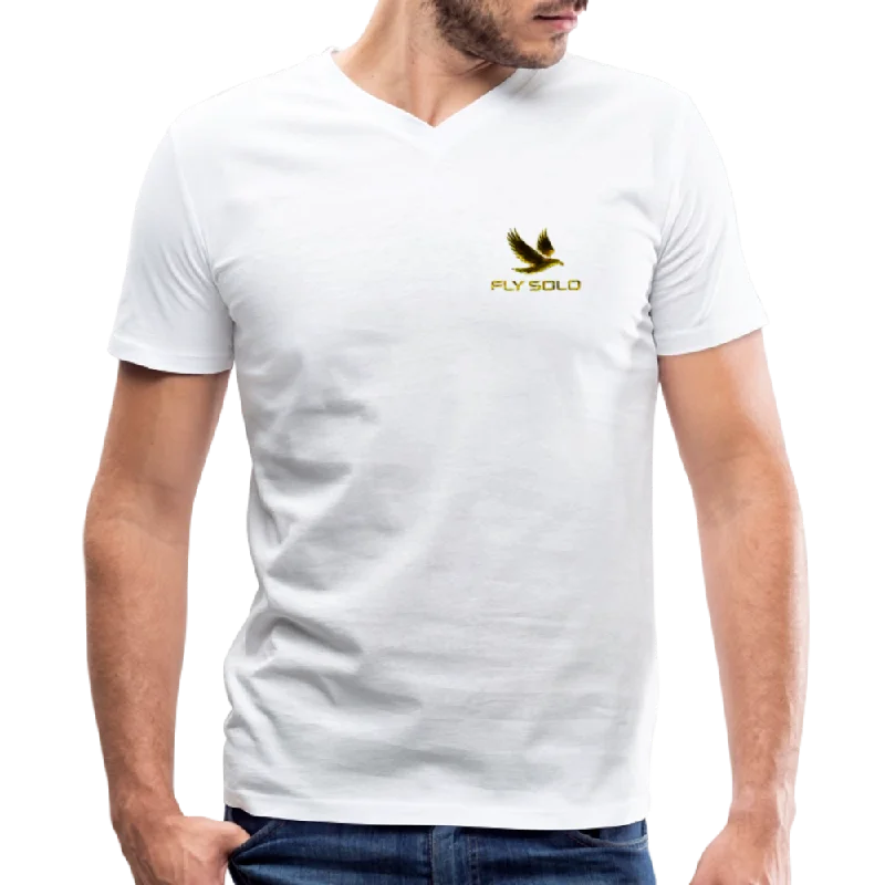 Outspoken Designs 03-01 "Fly Solo" Designer Bella + Canvas Men's V-neck T-shirt (5 colors) Dynamic Men's Glow