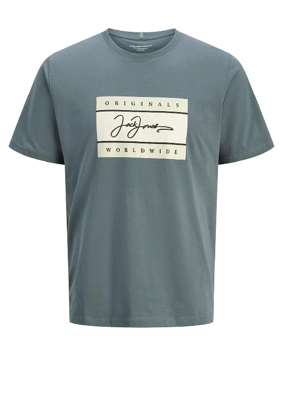 Jack & Jones Frederick T-Shirt, Grey Blue Confident Men's High