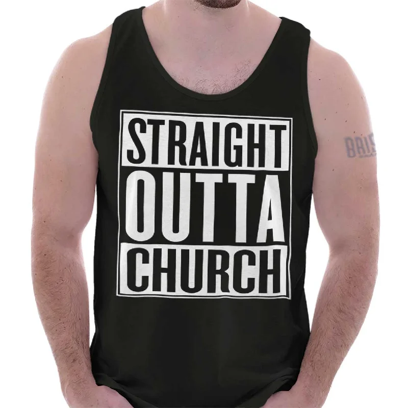 Straight Outta Church Tank Top Cool Men's Skate